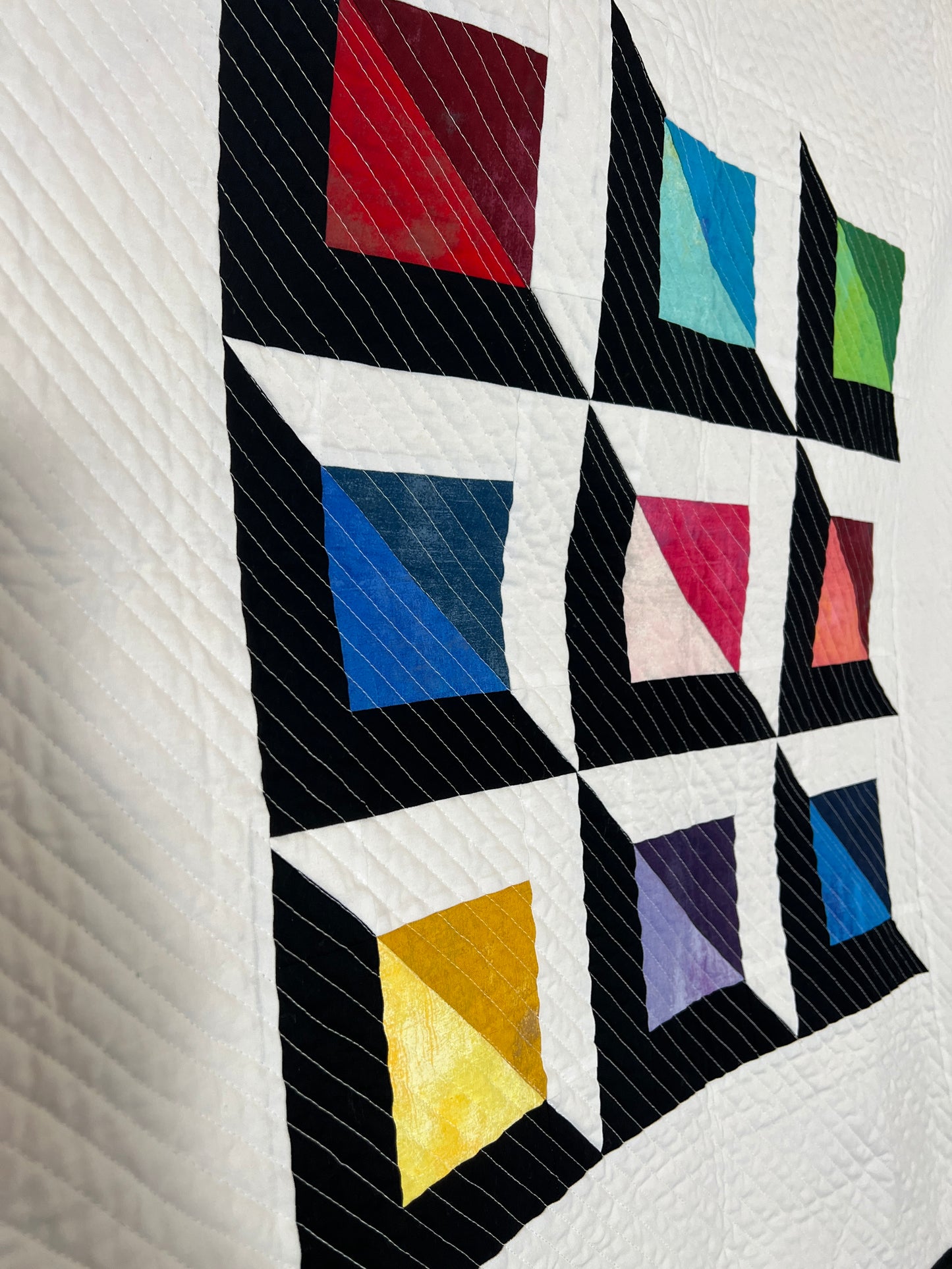 "Pointed" Rainbow Baby Quilt Kit; Original Pattern design by Lorna Costantini