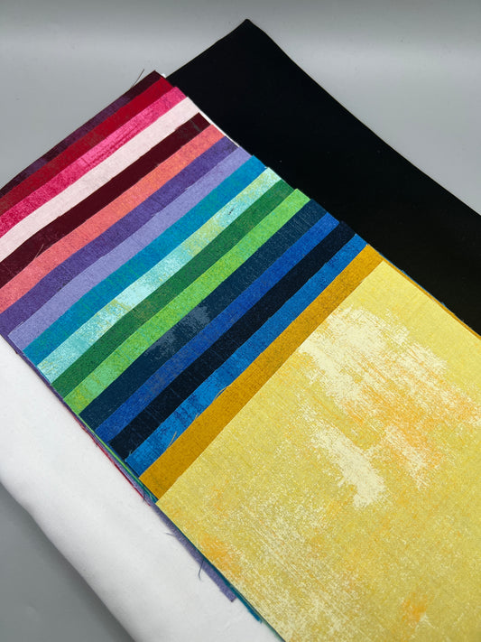 "Pointed" Rainbow Baby Quilt Kit; Original Pattern design by Lorna Costantini