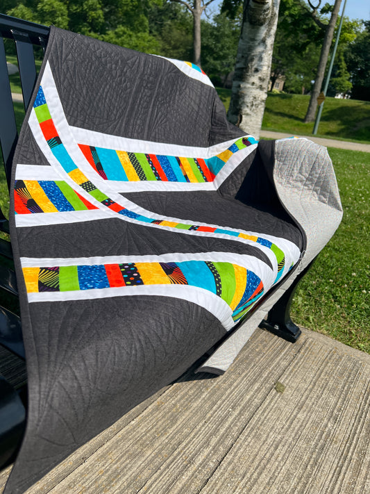 Intersections - Custom Quilt Throw by Karen Jantz 46” x 54"