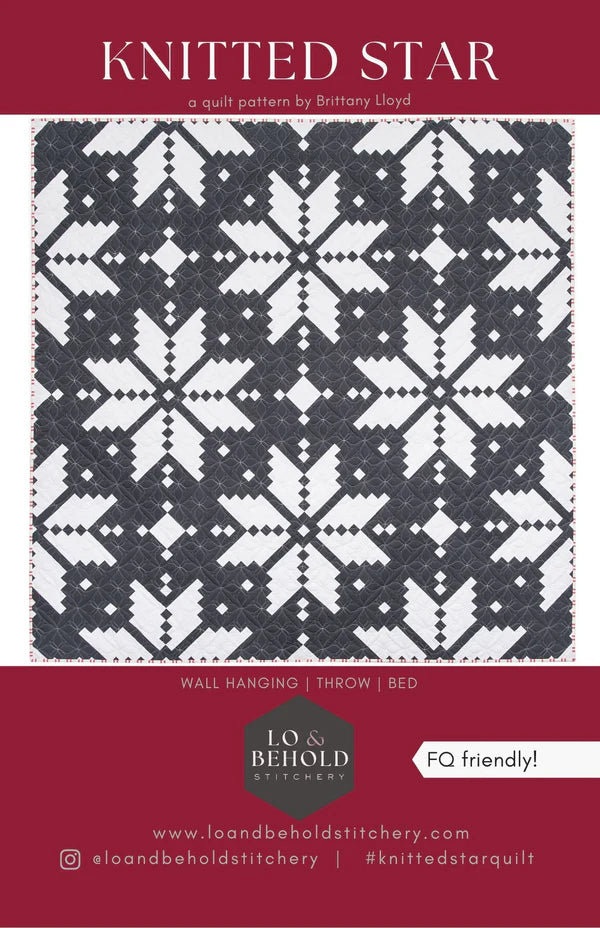 Knitted Star Quilt Pattern by Lo & Behold Stitchery