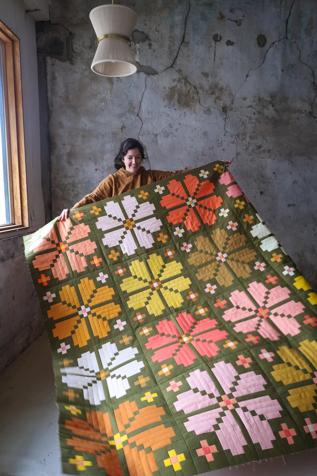 Knitted Blooms Quilt Pattern by Lo & Behold Stitchery