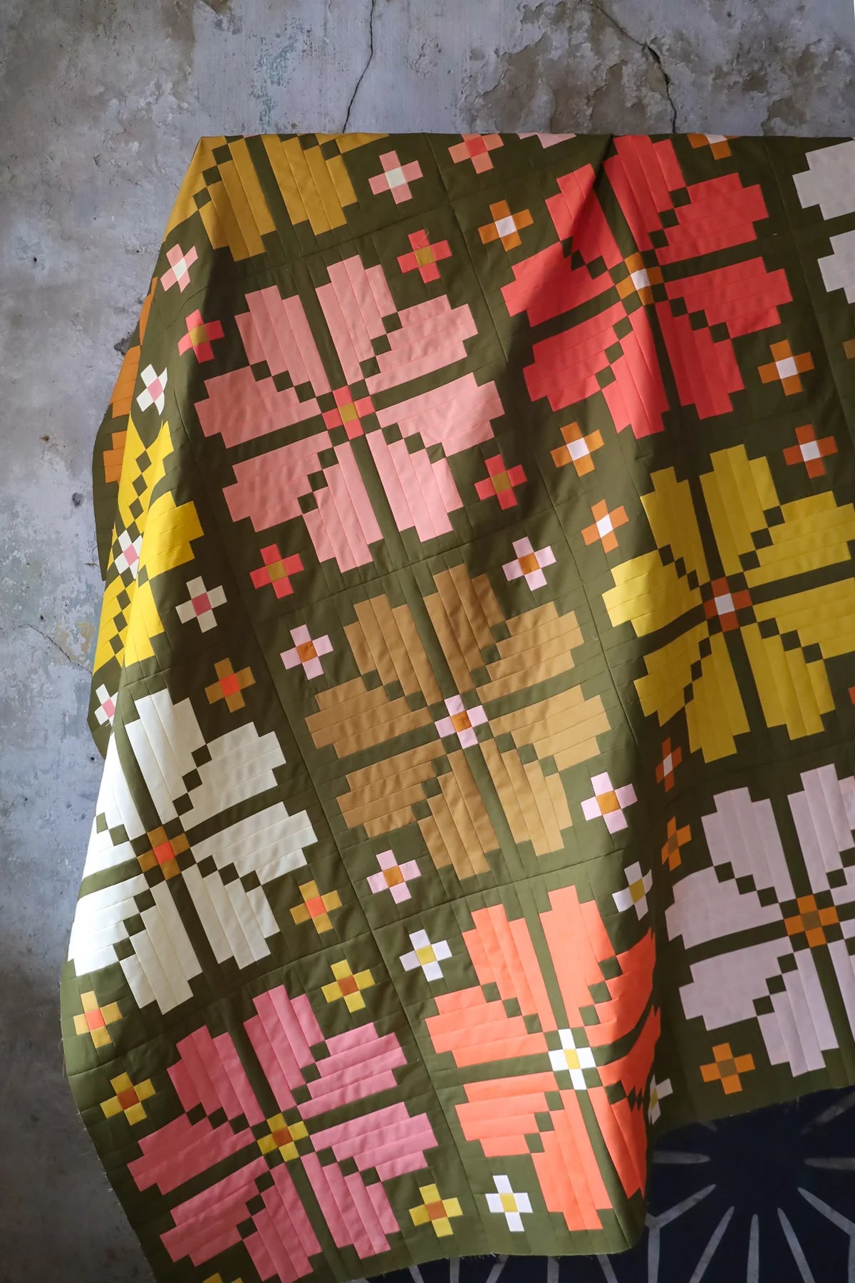 Knitted Blooms Quilt Pattern by Lo & Behold Stitchery