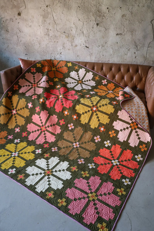 Knitted Blooms Quilt Pattern by Lo & Behold Stitchery