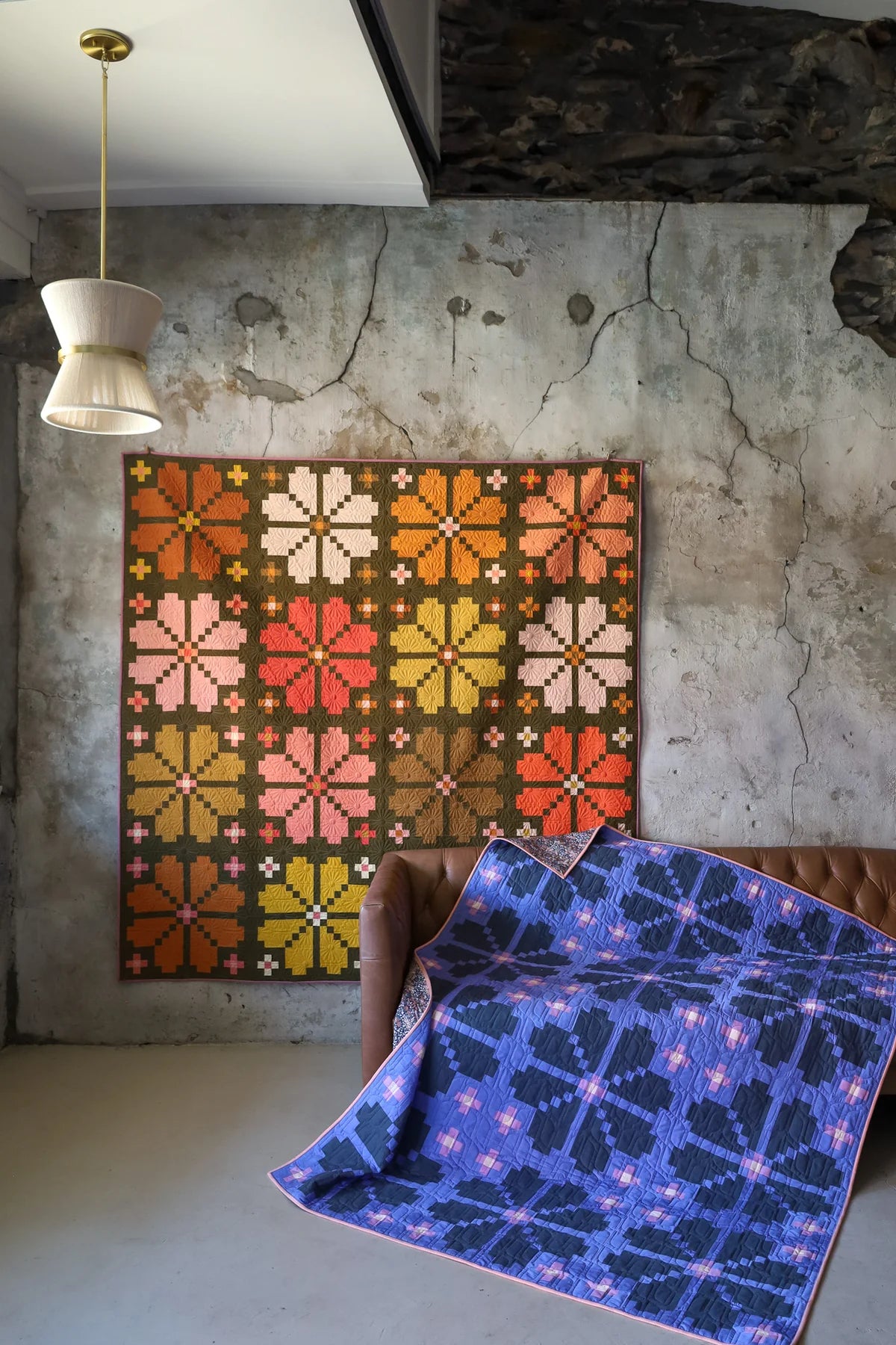 Knitted Blooms Quilt Pattern by Lo & Behold Stitchery