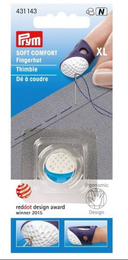 Prym Ergonomic Thimble, Soft Comfort, Size Small to Extra Large