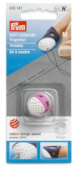Prym Ergonomic Thimble, Soft Comfort, Size Small to Extra Large