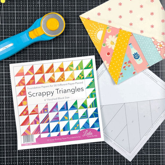 6" Scrappy Triangle Foundation Pad by Leila Gardunia