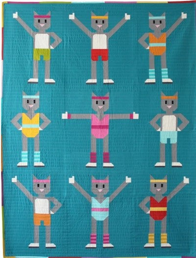 Catrobics - Cats Movin' & Groovin' Pattern - Art East Quilting Co.