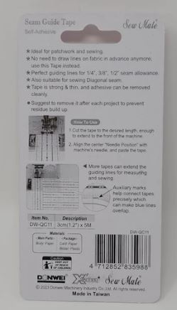 Sew Mate Seam Guide Tape - Extra Wide | DWQC11