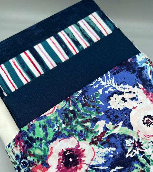 Sorella King Size Quilt Kit - VERSION 7 / With Original Pattern by Lorna Costantini / with Art Gallery Floral Print