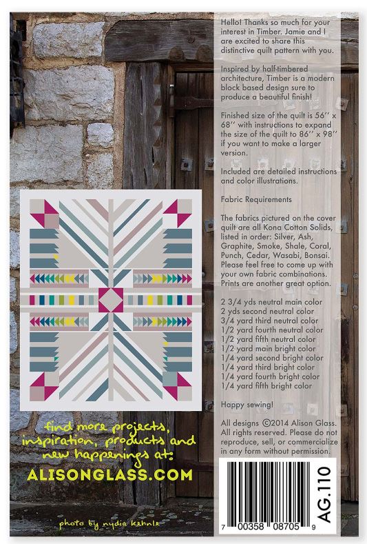 Timber Quilt Pattern by Jamie Naughton + Alison Glass / A110