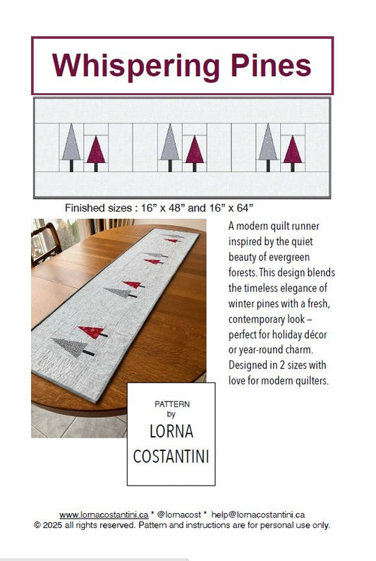 Whispering Pines Table Runner Pattern / designed by Lorna Costantini
