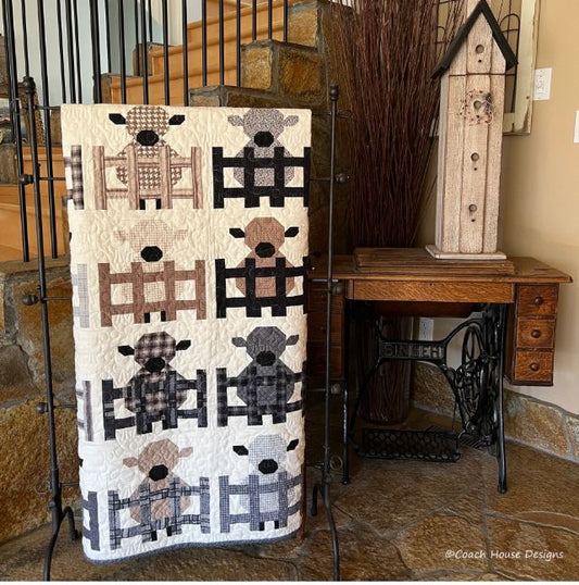 Woolie Lambs Quilt Pattern by Coach House Designs / CHD2338 45" x 56" Lap quilt