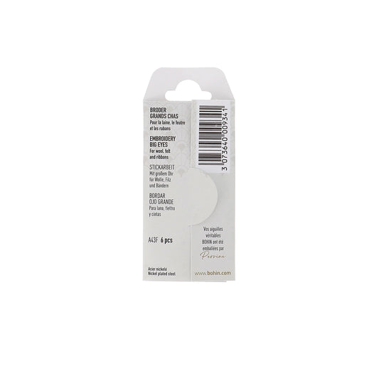 Bohin 00934 Chenille Hand sewing Needles No 22
