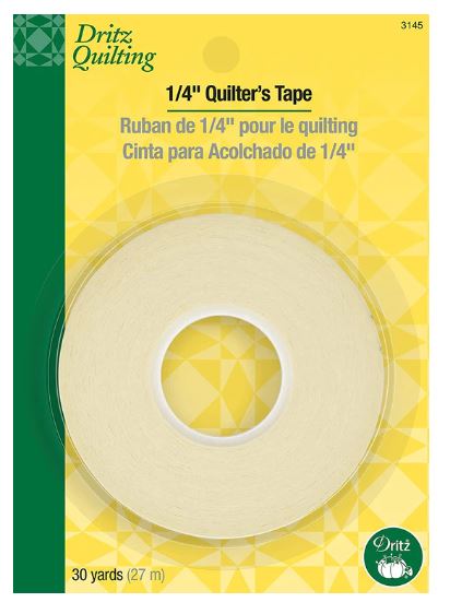 Dritz Quilter's Tape, 1/4" x 27M DZ3145 Valdani perle cotton size 12 thread spool for quilting and embroidery