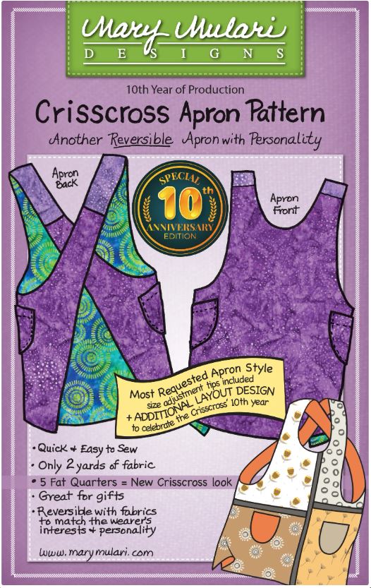 10th Anniversary Crisscross Apron Pattern | Mary Mulari Designs