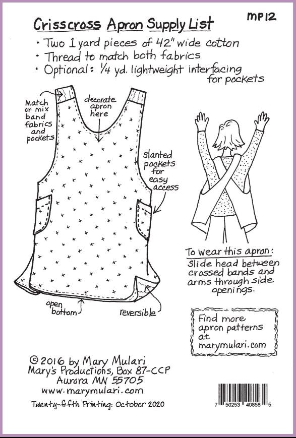 10th Anniversary Crisscross Apron Pattern | Mary Mulari Designs