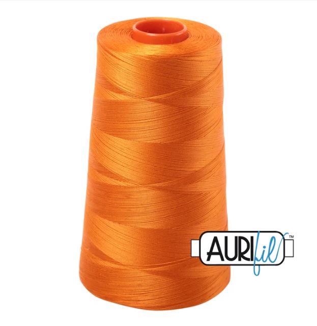 Aurifil Mako 50wt Cotton Thread Cone - 1133 Bright Orange