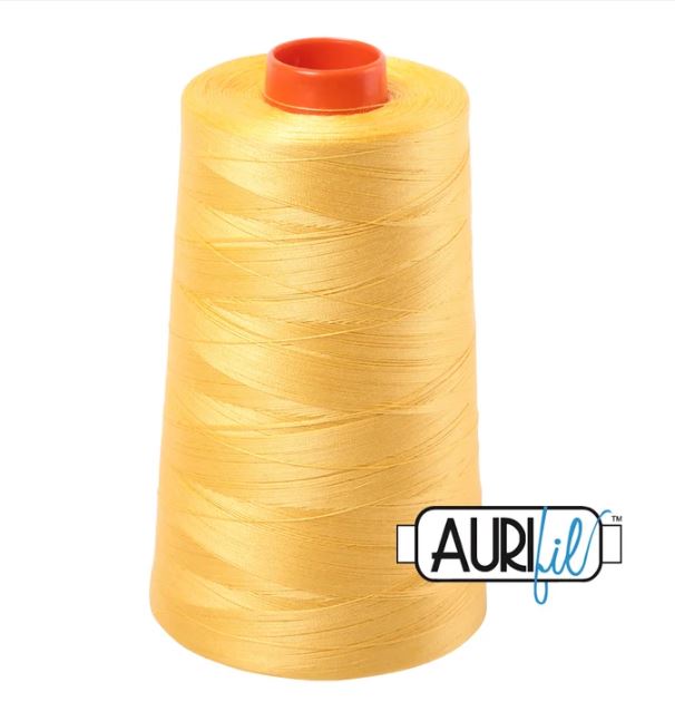 Aurifil Mako 50wt Cotton Thread Cone - 1135 Pale Yellow