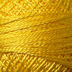 11 Valdani Perle Cotton Size 12 / Spool 100M Color No: 11 - Sunflower