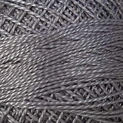 122 Valdani Perle Cotton Size 12 / Spool 100M:  Color No: 122 Light Medium Gray