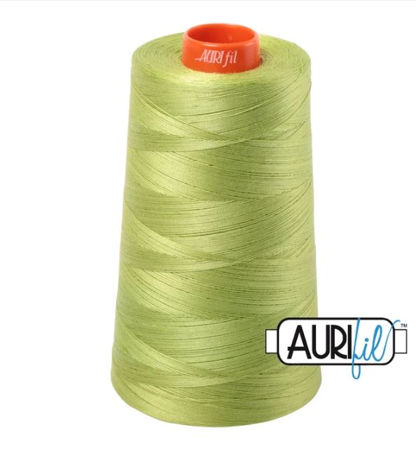 Aurifil Mako 50wt Cotton Thread Cone - 1231 Spring Green