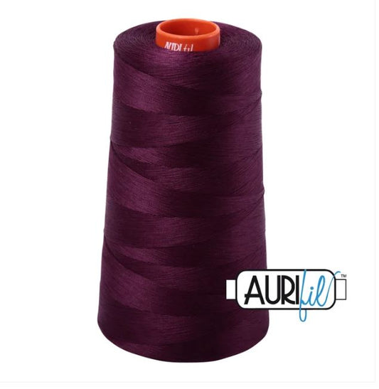 Aurifil Mako 50wt Cotton Thread Cone - 1240 Very Dark Eggplant