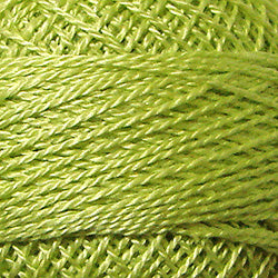 1262 Valdani Perle Cotton Size 12 / Spool 100M:  Color No: 1262 - Luminous Lime