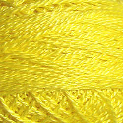 1308 Valdani Perle Cotton Size 12 / Spool 100M:  Color No: 1308 - Easter Yellow