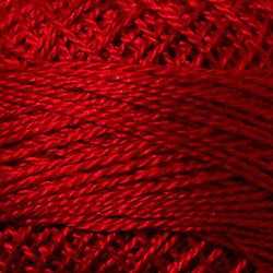 1333 Valdani Perle Cotton Size 12 / Spool 100M: Color No: 1333 - Christmas Red