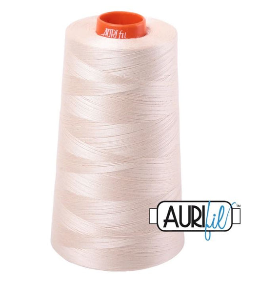 Aurifil Mako 50wt Cotton Thread Cone - 2000 Light Sand
