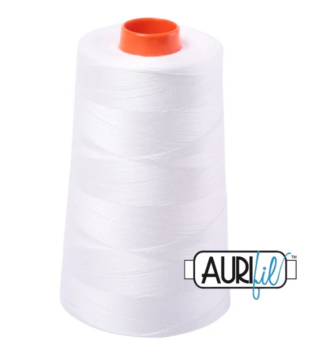 Aurifil Mako 50wt Cotton Thread Cone - 2021 Natural White