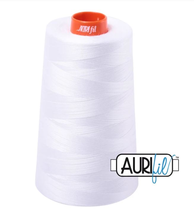 Aurifil Mako 50wt Cotton Thread Cone - 2024 White