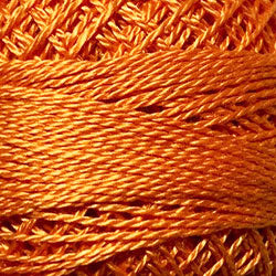 204 Valdani Perle Cotton Size 12 / Spool 100M:  Color No: 204 - Bright Orange Coral