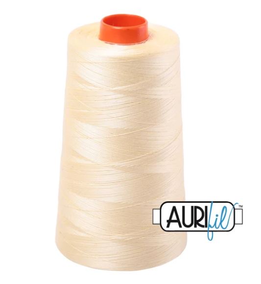 Aurifil Mako 50 wt Cotton Thread Cone - 2110 Light Lemon