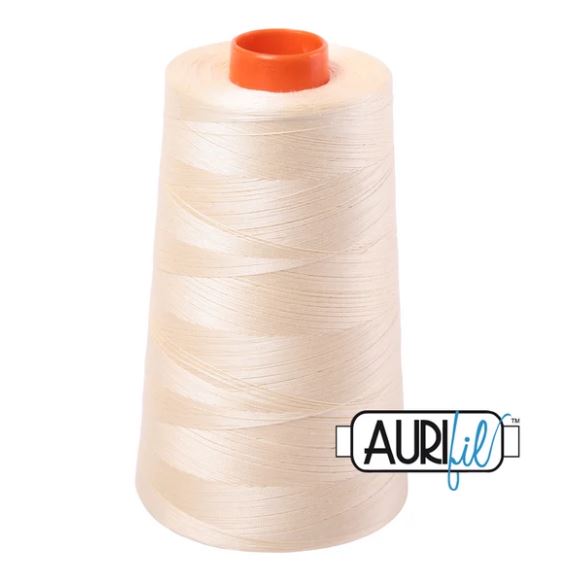 Aurifil Mako 50wt Cotton Thread Cone - 2123 Butter