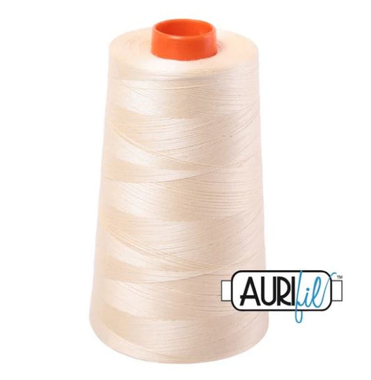 Aurifil Mako 50wt Cotton Thread Cone - 2123 Butter