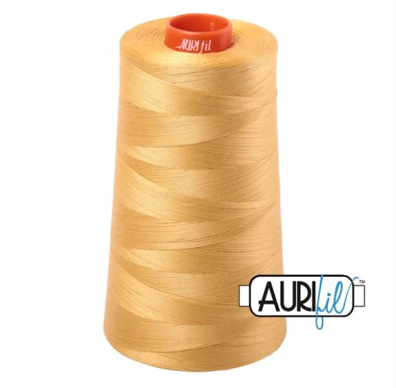 Aurifil Mako 50wt Cotton Thread Cone - 2134 Spun Gold