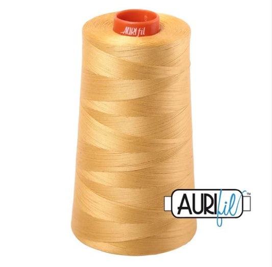 Aurifil Mako 50wt Cotton Thread Cone - 2134 Spun Gold