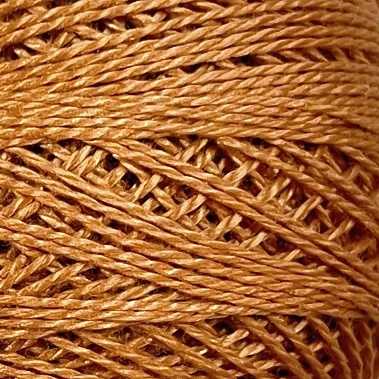 Valdani Perle Cotton Size 12 thread spool, Color 217 Pumpkin, for quilting and embroidery
