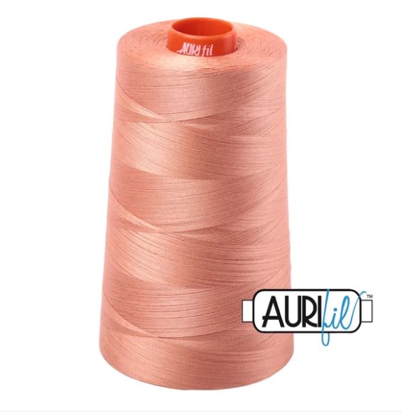 Aurifil Mako 50wt Cotton Thread Cone - 2215 Peach
