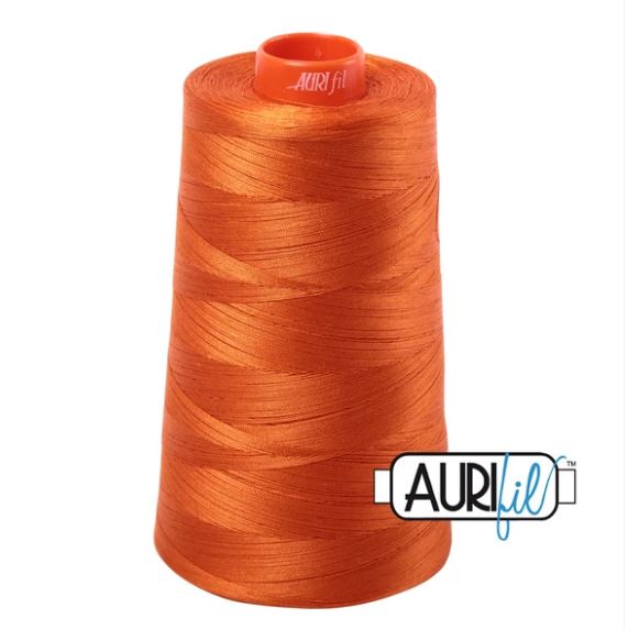 Aurifil Mako 50wt Cotton Thread Cone - 2235 Orange