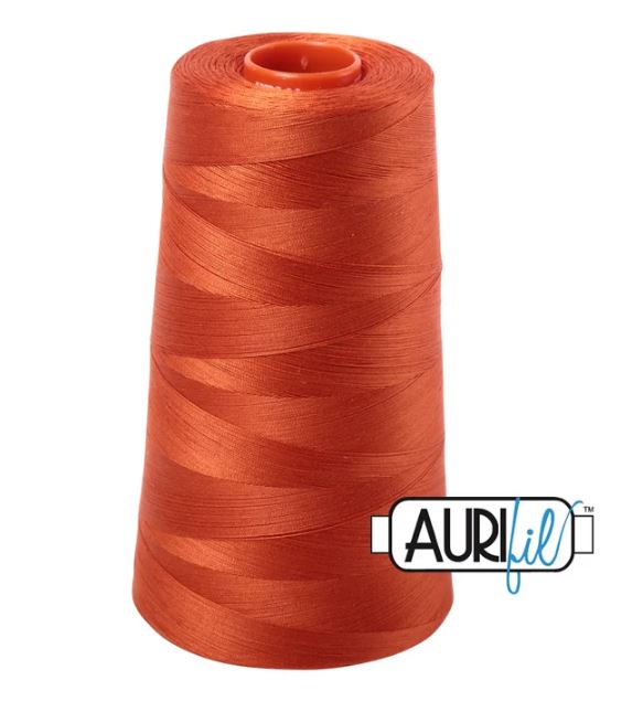 Aurifil Mako 50wt Cotton Thread Cone - 2240 Rusty Orange