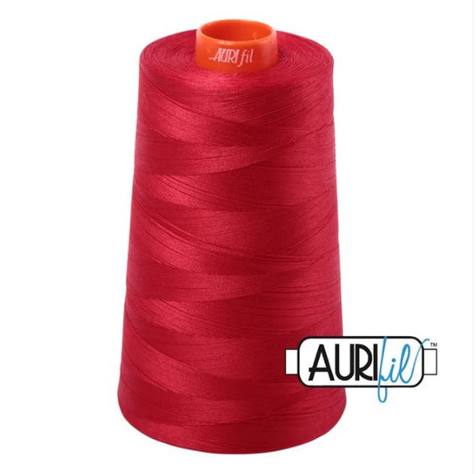 Aurifil Mako 50wt Cotton Thread Cone - 2250 Red