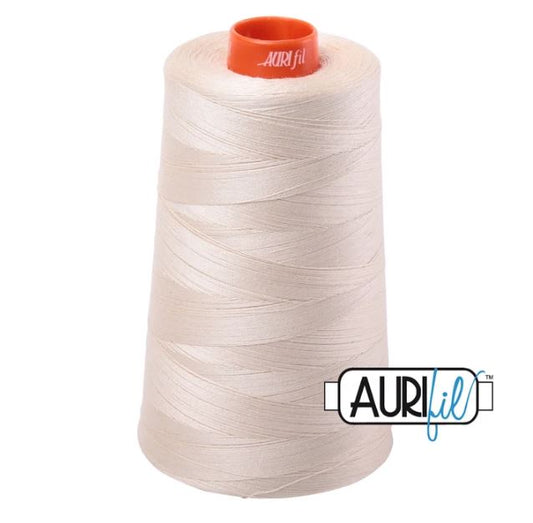 Aurifil Mako 50wt Cotton Thread Cone - 2310 Light Beige