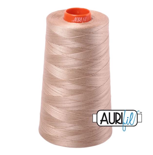 Aurifil Mako 50wt Cotton Thread Cone - 2314 Beige