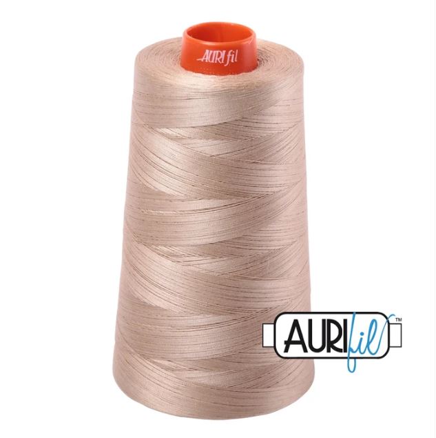 Aurifil Mako 50wt Cotton Thread Cone - 2326 Sand