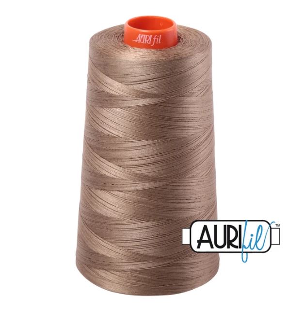 Aurifil Mako 50wt Cotton Thread Cone - 2370 Sandstone