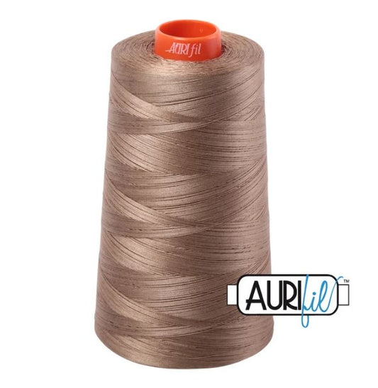 Aurifil Mako 50wt Cotton Thread Cone - 2370 Sandstone