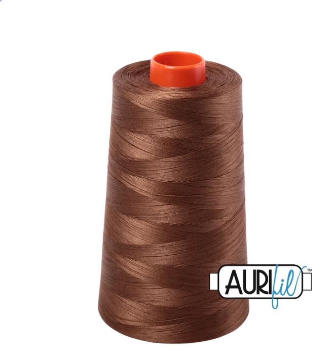 Aurifil Mako 50wt Cotton Thread Cone - 2372 Dark Antique Gold